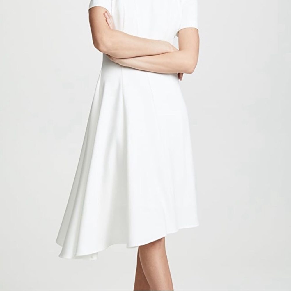 Black Halo "Olcay" midi dress with multi-seam details